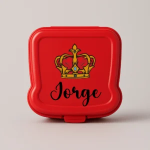 fiambrera roja personalizable