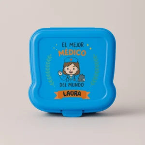 fiambrera azul personalizable