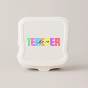 teahcer fiambrera blanca