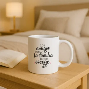 taza los amigos son la familia que escoges