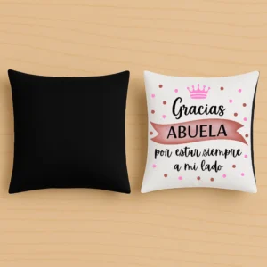 Cojín negro gracias abuela por estar siempre a mi lado
