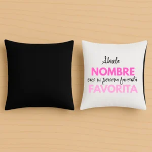 Cojín negro abuela nombre eres mi persona favorita