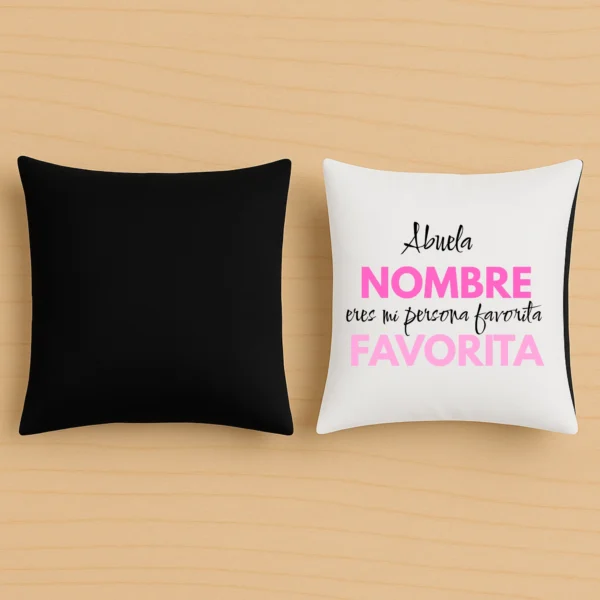 Cojín negro abuela nombre eres mi persona favorita