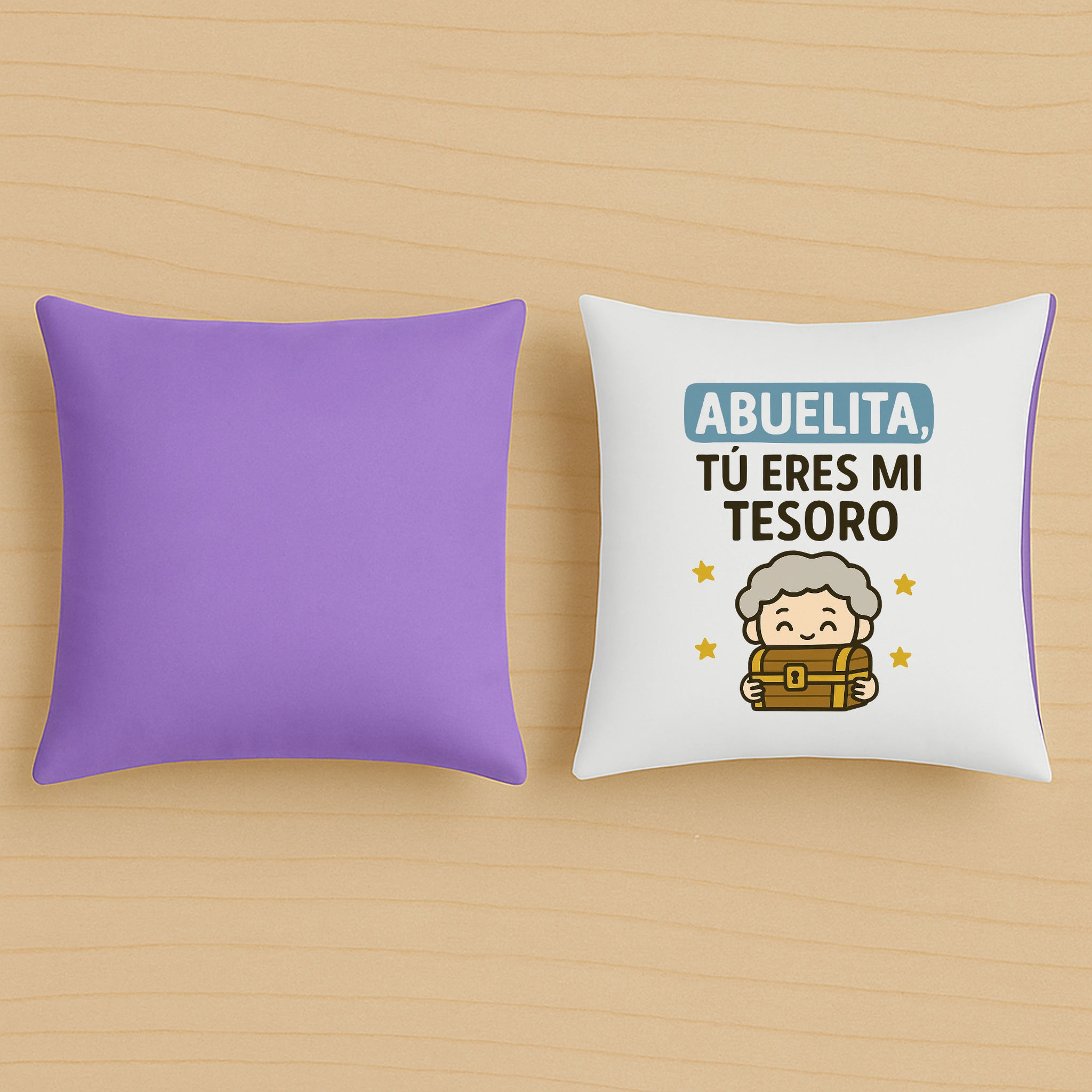 Cojín lila abuelita tú eres mi tesoro