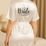 Bata bride raso personalizada para boda