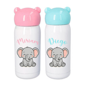 Bidones con elefante mono y nombre