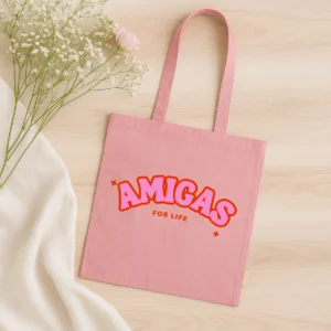 tote bag amigas rosa