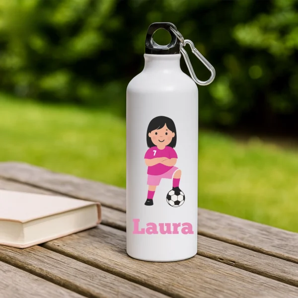 botella futbol niña