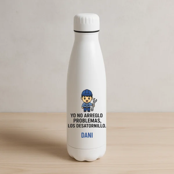 Botella personalizada mecánico "Yo no arreglo problemas"
