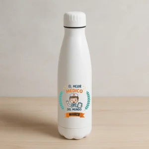 botella la vida es mejor con medicos