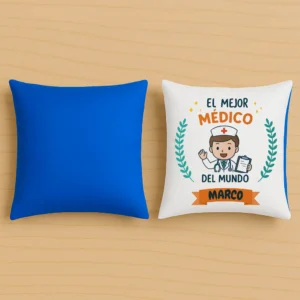 cojin azul al mejor medico