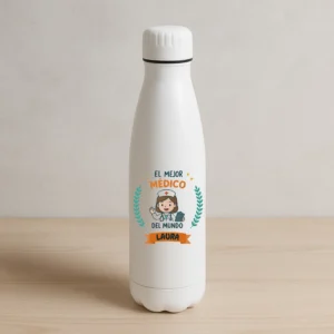 botella la vida es mejor con medicos