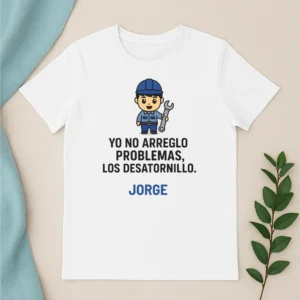 Camiseta personalizada para mecánico con nombre
