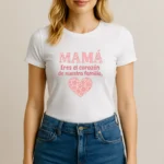 Camiseta original mama eres el corazón de esta familia