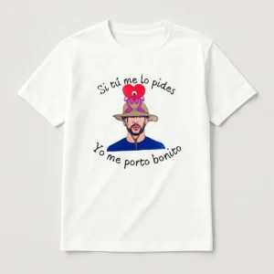 Camiseta blanca "Yo me porto bonito"