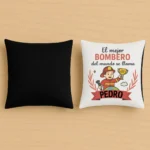 Cojín personalizado el mejor bombero del mundo