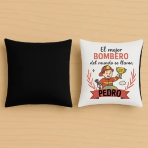 Cojín personalizado el mejor bombero del mundo