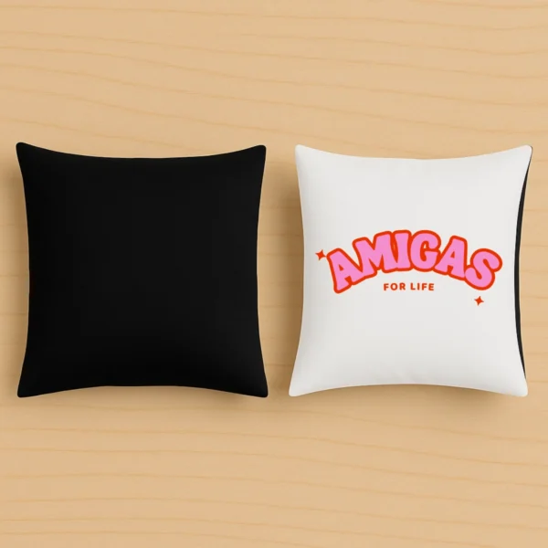 cojin negro amigas for life