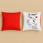 Cojin rojo te amo de aqui a la luna