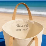 interior bolso de playa vacaciones profesor