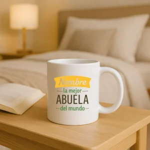 Taza blanca la mejor abuela del mundo