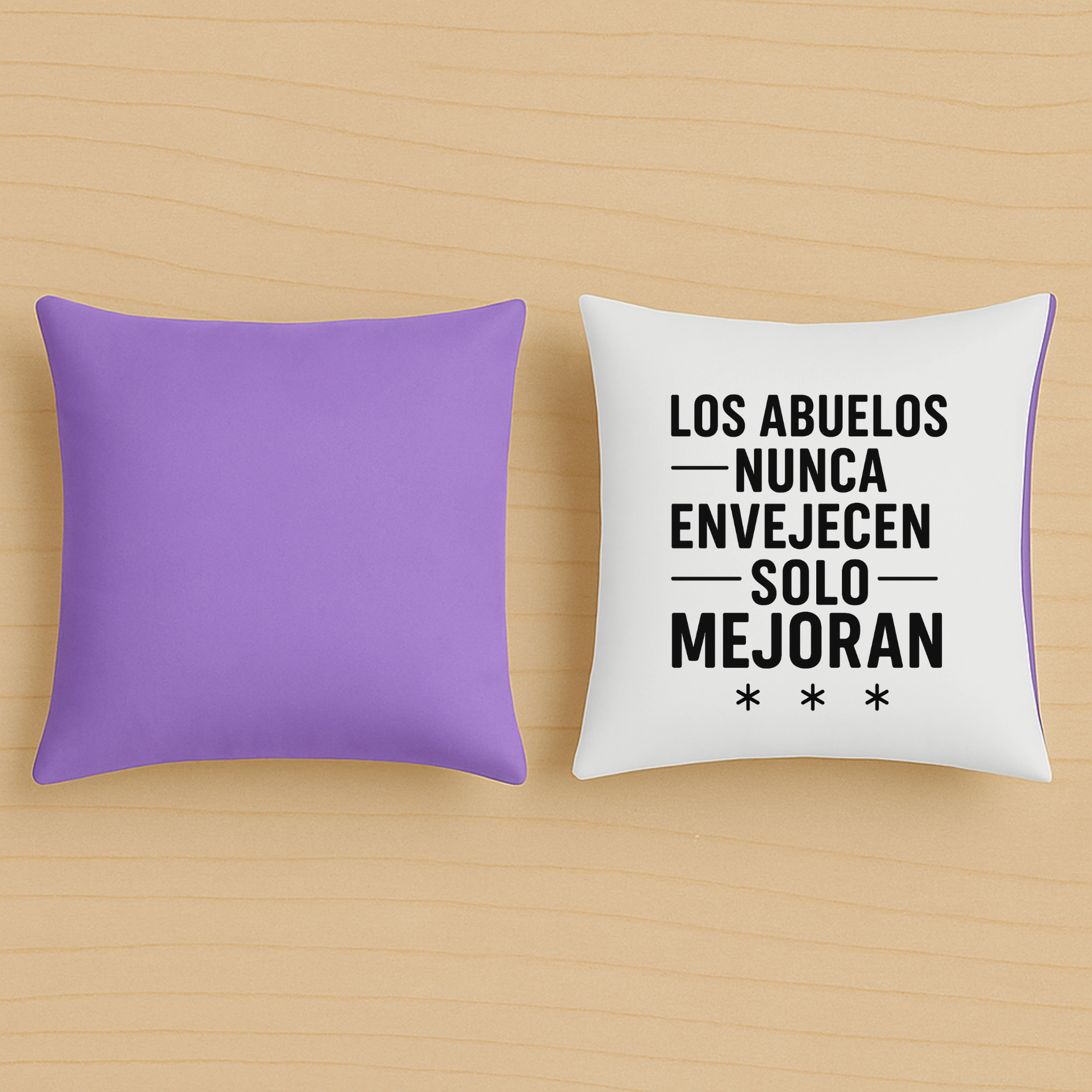 Cojín los abuelos nunca envejecen solo mejoran