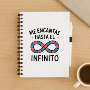 Libreta original me encantas hasta el infinito