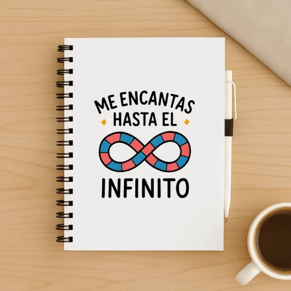 Libreta original me encantas hasta el infinito