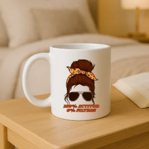 Taza blanca 100%actitud 0%filtro