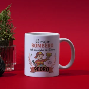 Taza personalizada el mejor bombero del mundo