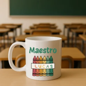 taza blanca maestro+nombre