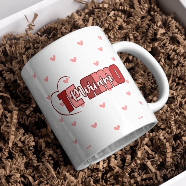taza te amo + nombre
