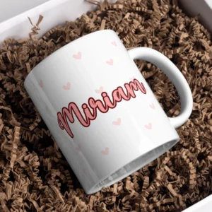 taza corazones personalizable