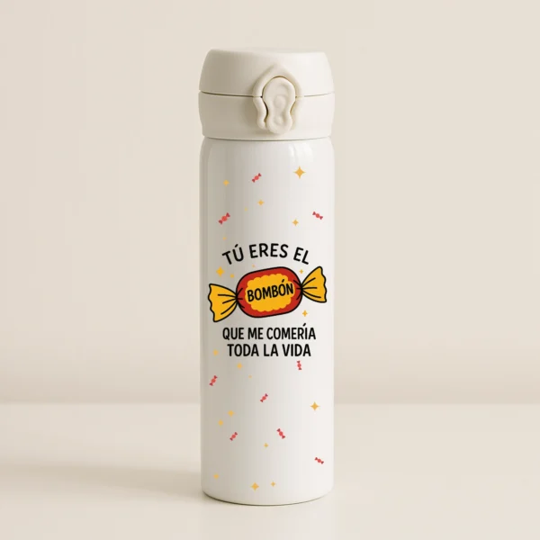 botella blanca tu eres el bombon
