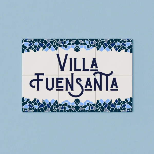 AZULEJO MOSAICO AZUL NOMBRE