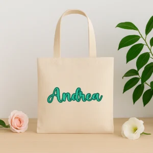 BOLSA ASA NOMBRE TONO VERDE AGUA