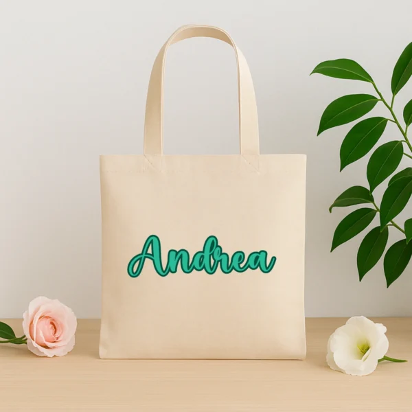 BOLSA ASA NOMBRE TONO VERDE AGUA