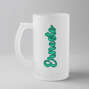 Jarra con nombre personalizado verde