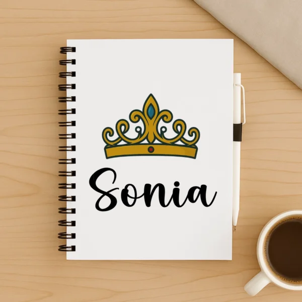 LIBRETA CORONA REINA + NOMBRE