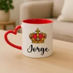 TAZA CORONA REY NOMBRE