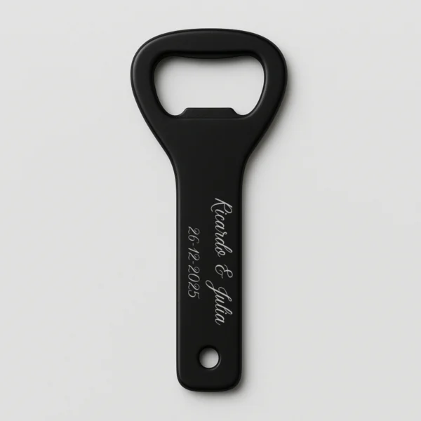 3. abridor metal negro boda