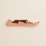 Sacacorchos acero inoxidable cobre personalizado para boda, diseño Elegance