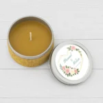 Vela aromática amarilla | Corazón