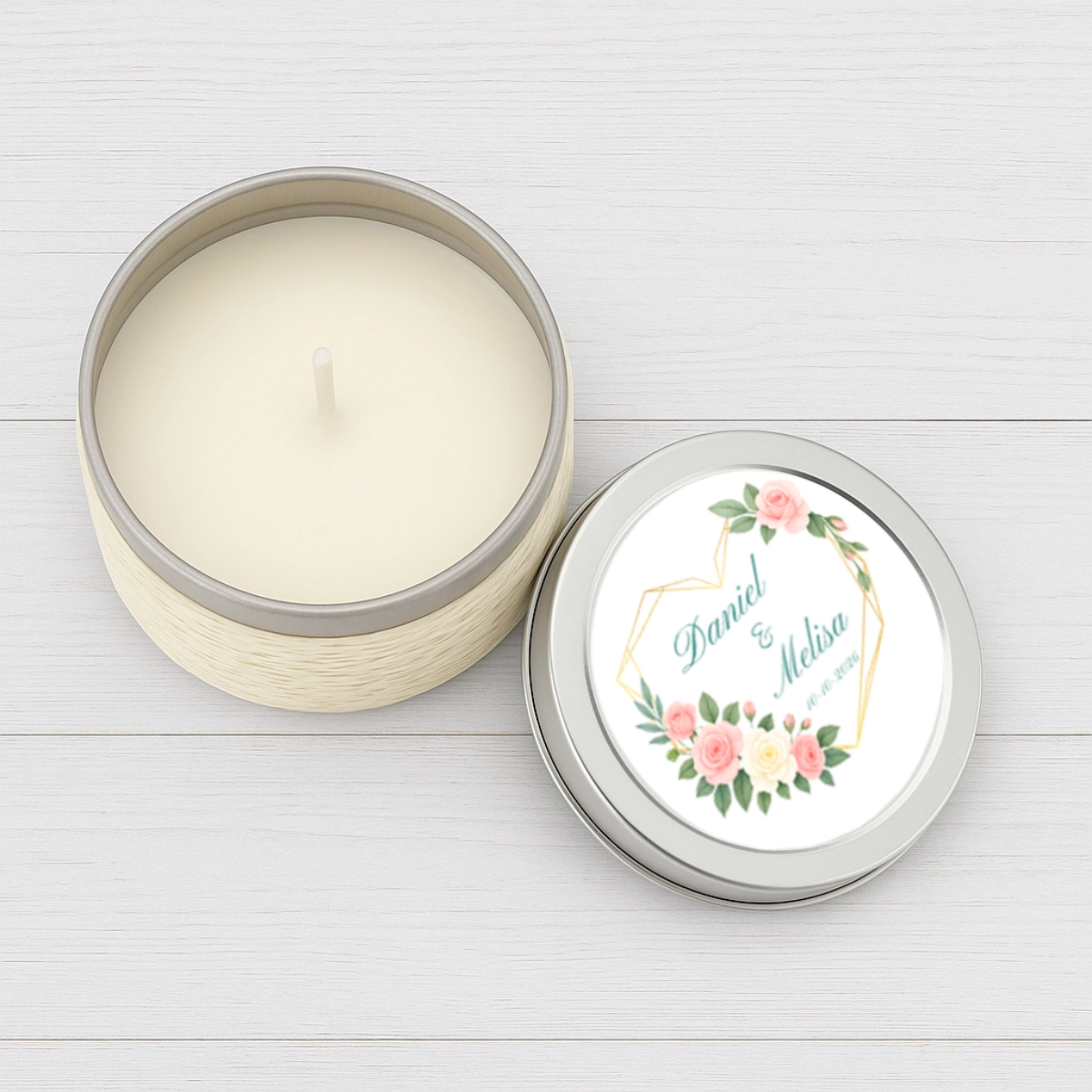 Vela aromática blanca | Corazón