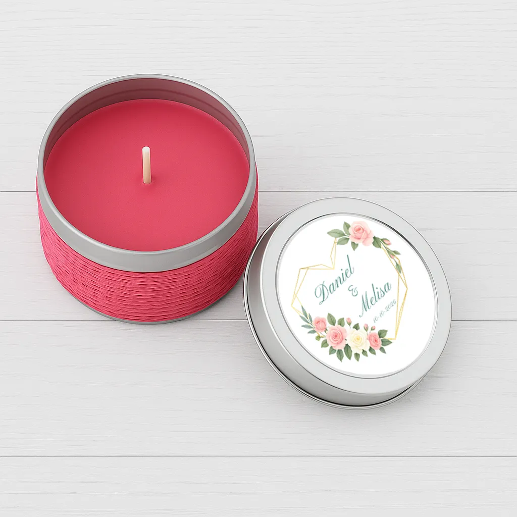 Vela aromática rosa | Corazón