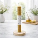 Vela cera de abeja artesanal para boda 20cm | Bouquet