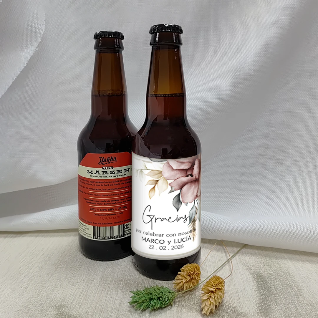 Cerveza para boda artesana | Floral