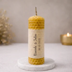 Vela cera abeja 10x3cm boda bouquet