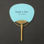 Abanico paypay azul personalizado | Diseño Bouquet