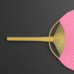 Abanico paypay rosa varilla personalizada de cerca | Sube tu diseño